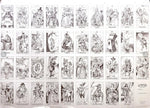 1986 Tarocchi del Re Sole Uncut Sheet Poster – Paolo Piffarerio