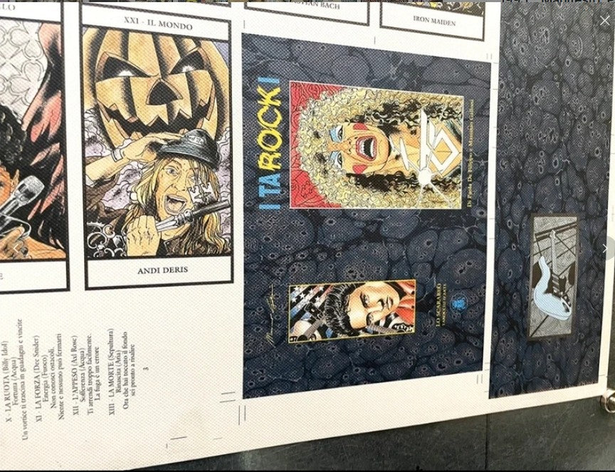 1995 I Ta Rock I Uncut Printing Sheet – Bowie, Mercury, Jackson, Cobain & More