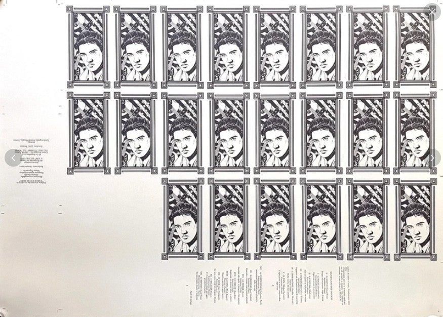 1995 I Ta Rock I Uncut Printing Sheet – Bowie, Mercury, Jackson, Cobain & More