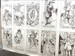 1986 Tarocchi del Re Sole Uncut Sheet Poster – Paolo Piffarerio