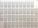 1986 Tarocchi del Re Sole Uncut Sheet Poster – Paolo Piffarerio