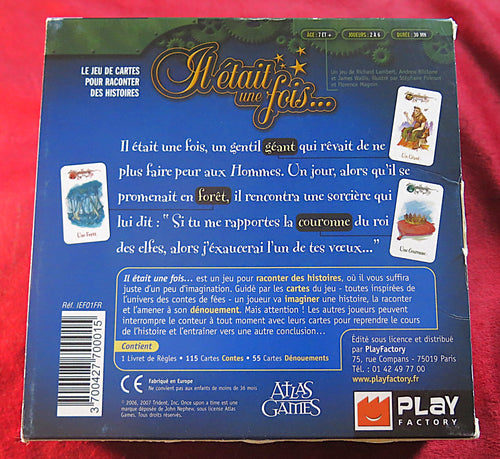 Il Était Une Fois – Play Factory 2006 – Jeu de Cartes – Jeu de narration (Édition française)