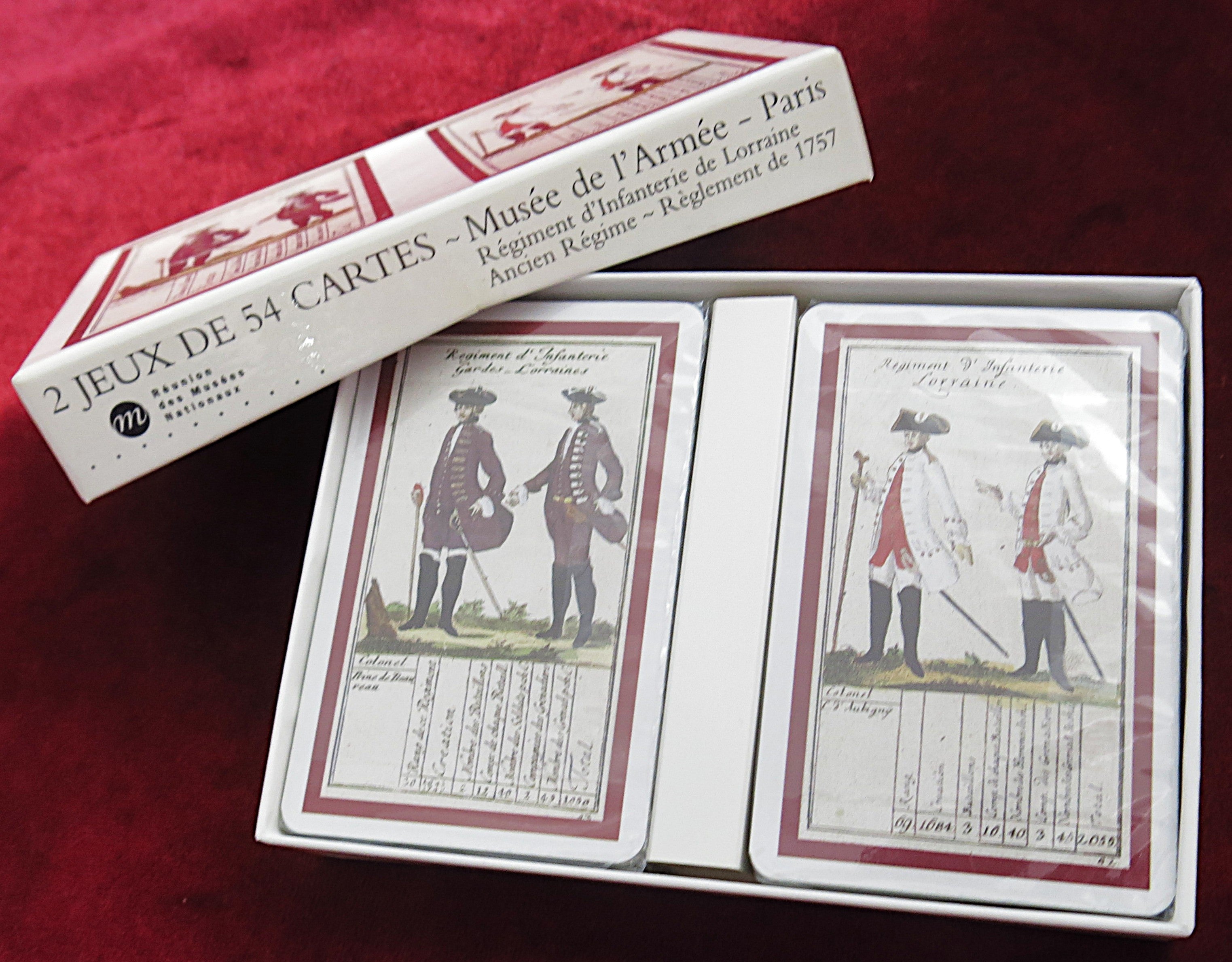 Ancien Régime French Playing Cards (1757) – Double Deck Military Edition – Musée de l’Armée, Paris