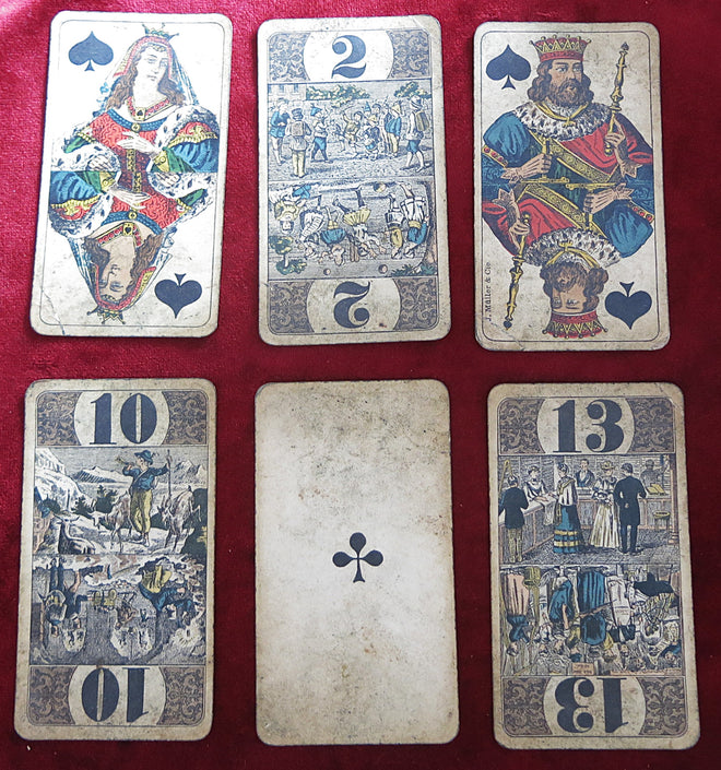 J. Muller & Cie – Circa 1880–1910 – Antique Tarot in Handmade Wooden Box