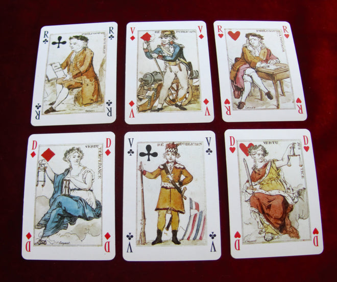Philosophers in history deck of cards - Jeu Des Philosophes de L’An II (1793) - playing cards - vintage deck of cards