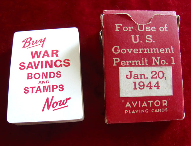 Vintage 1944 WWII American Red CROSS - Aviator Playing Cards
