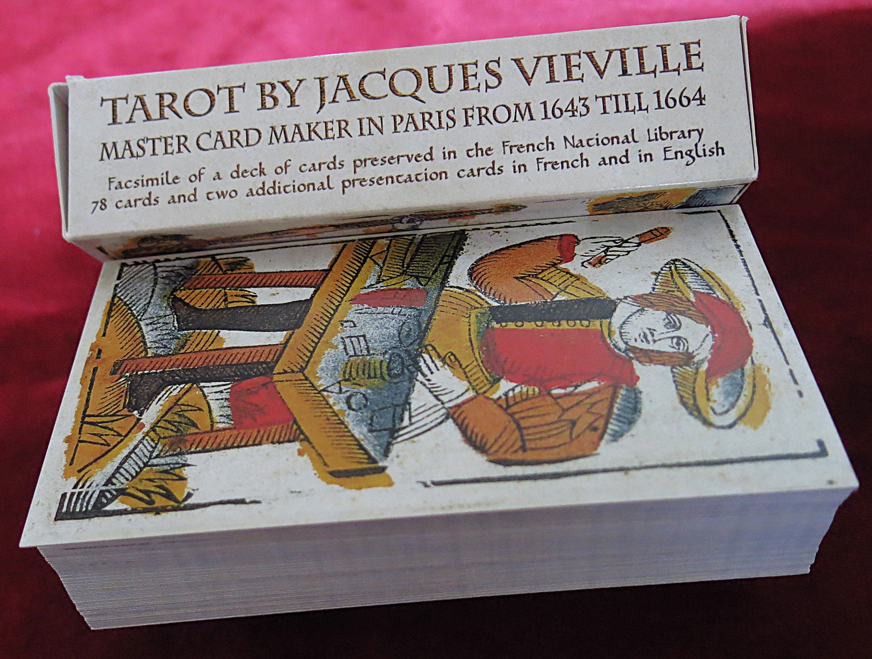Tarot de Jacques Vieville – Facsimilé de musée – Jeu historique de type Marseille, Paris 1650