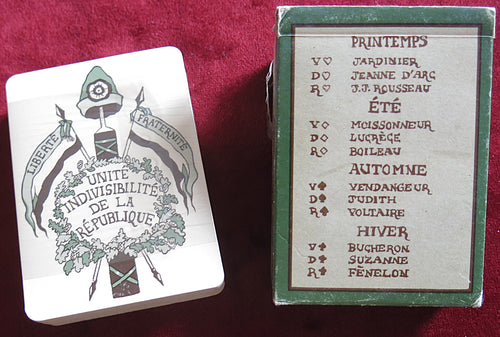 Cartes à jouer révolutionnaires françaises – Jeu des 4 Saisons de l'An II – Jeu SCELLÉ