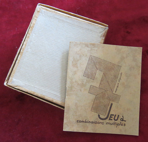 The Game of 7 | Vintage French Wooden Puzzle Game | Circa Mid-20th Century | Complete with Booklet and Box