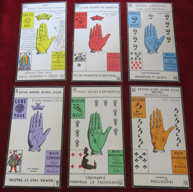 Nouveau Jeu de la Main 1965 Grimaud - Blue Deck - palm reading, chiromancy