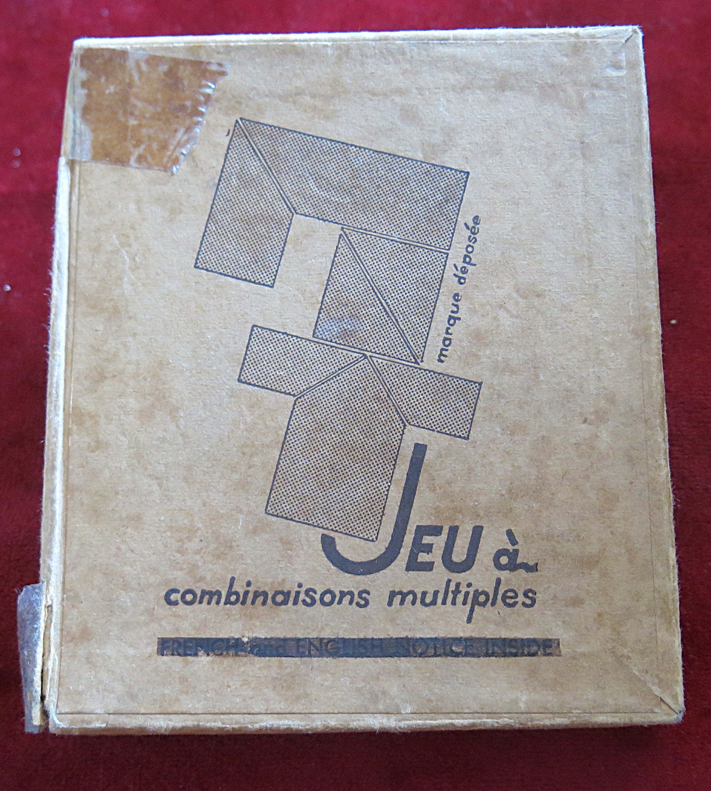 Le Jeu des 7 | Jeu de puzzle vintage français en bois | Vers le milieu du XXe siècle