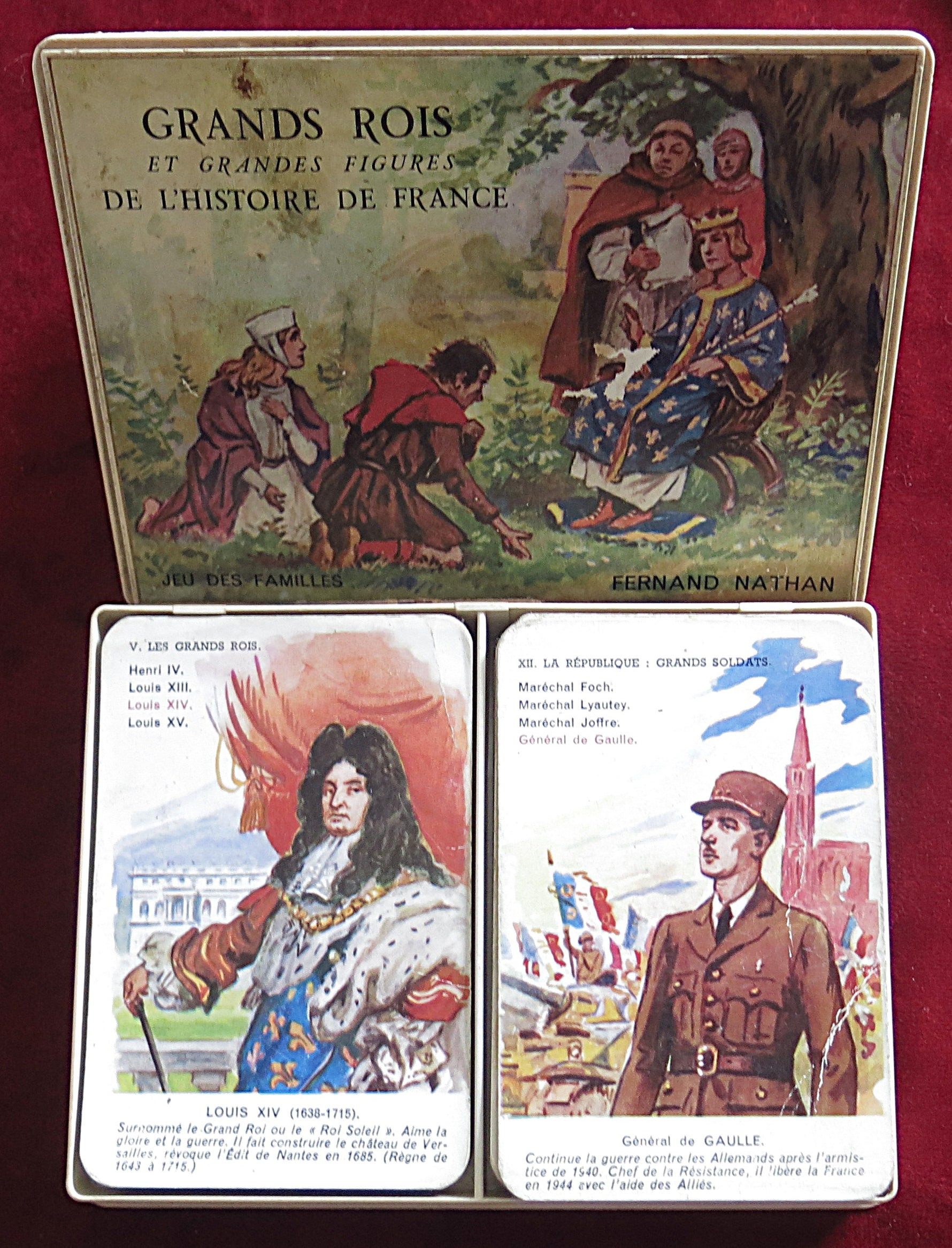 Rois et Héros de France – Jeu de cartes historique Fernand Nathan des années 50