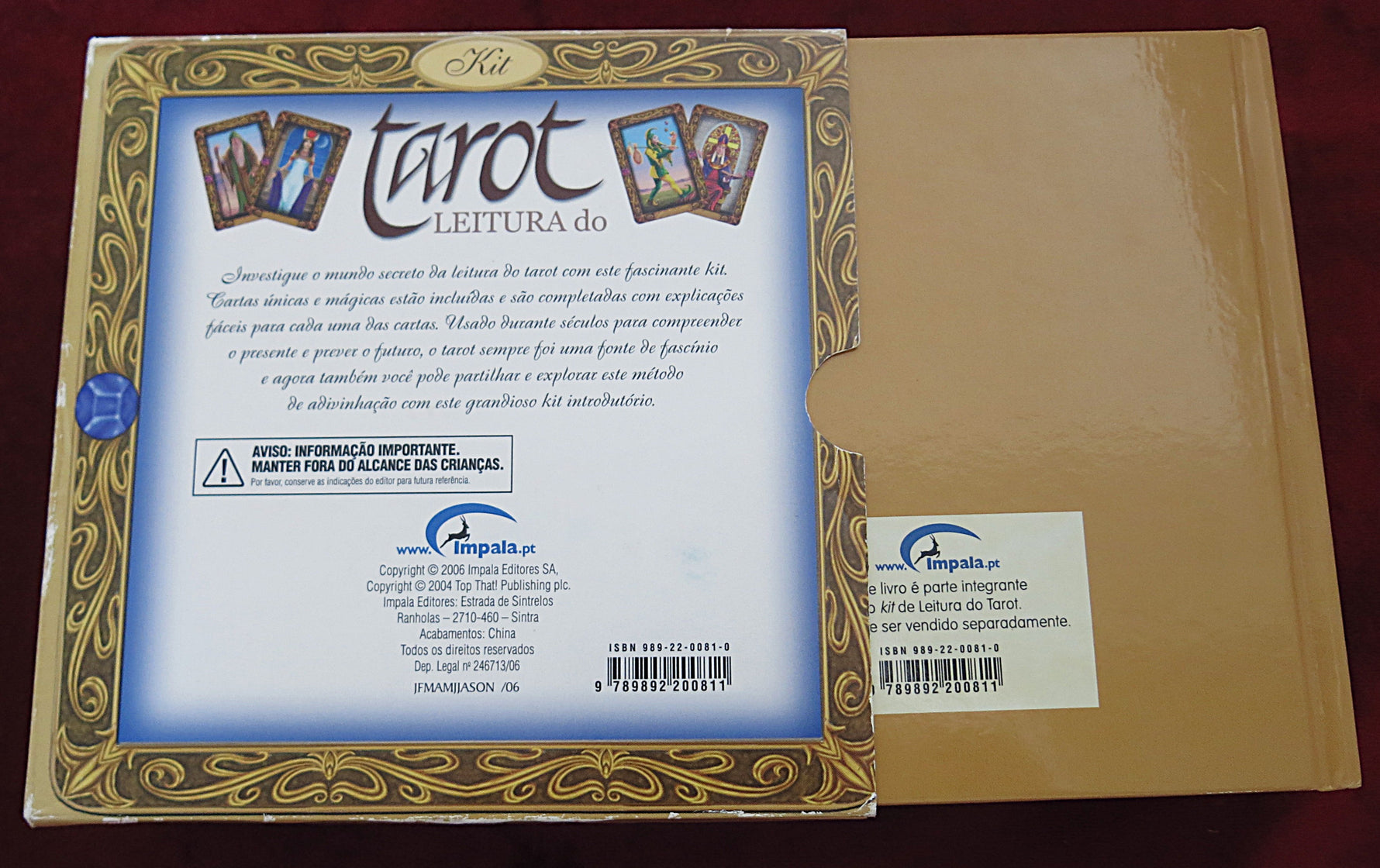Portuguese Tarot & Guidebook Set - Kit Tarot Leitura do – Impala Editores