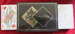 Coffret de cartes vintage Lanvin Paris – Élégantes cartes à jouer de la haute couture française des années 80 – 2 jeux de cartes