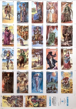 1988 Lanzichenecchi Tarot Uncut Sheet Poster – Giorgio Trevisan – Lo Scarabeo