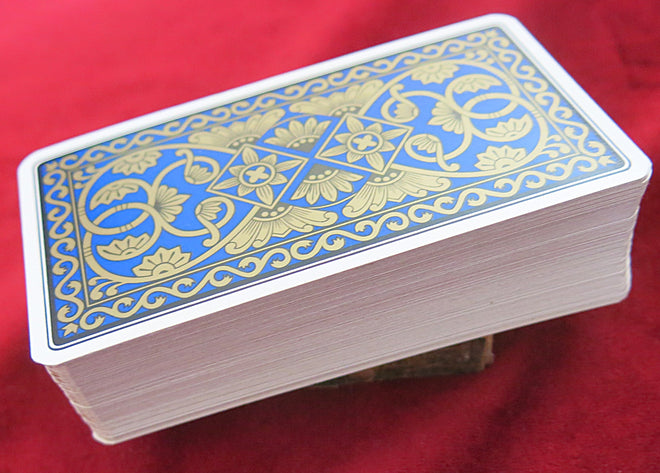 Dans un étui en cuir + pièces d'or années 80 : Jeu de cartes de tarot français vintage – Fédération Française de Tarot (FFT)