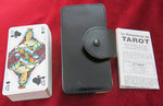 vintage tarot deck, vintage card game, traditional tarot game, tarot à jouer, snap case cards, Roi Dame Valet
retro playing cards,  leather tarot case, historical tarot, Fédération Française de Tarot, French vintage gift, French tarot game, French tarot cards, French playing cards, FFT playing cards, European card deck, complete tarot deck, 78 card tarot deck