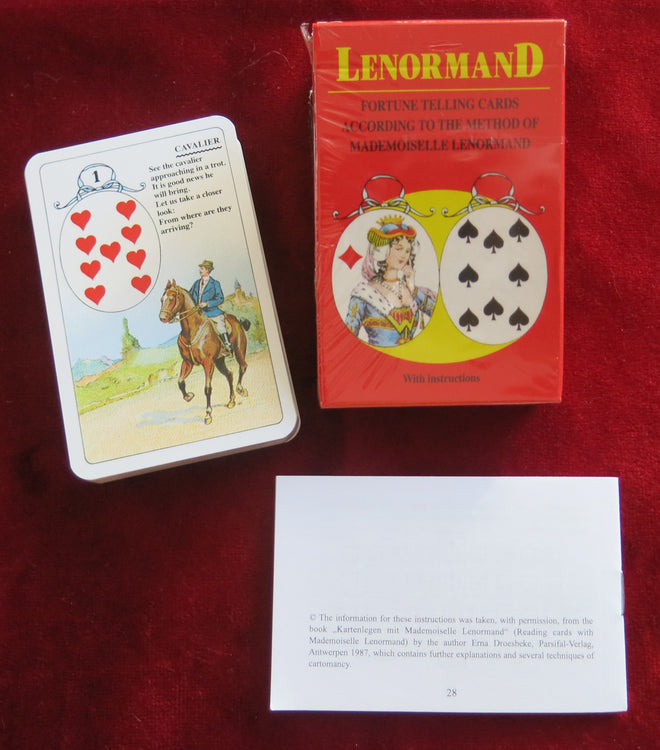 English Beginners Lenormand Fortune Telling Cards