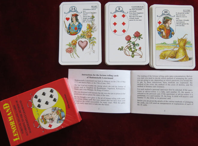 English Beginners Lenormand Fortune Telling Cards