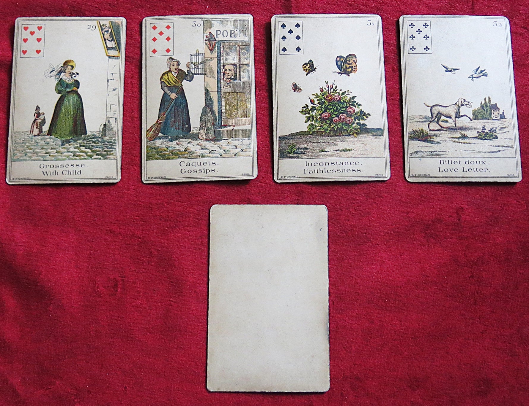 v.1890 Le Livre du Destin Oracle Cards – Jeu complet de cartes de divination Grimaud