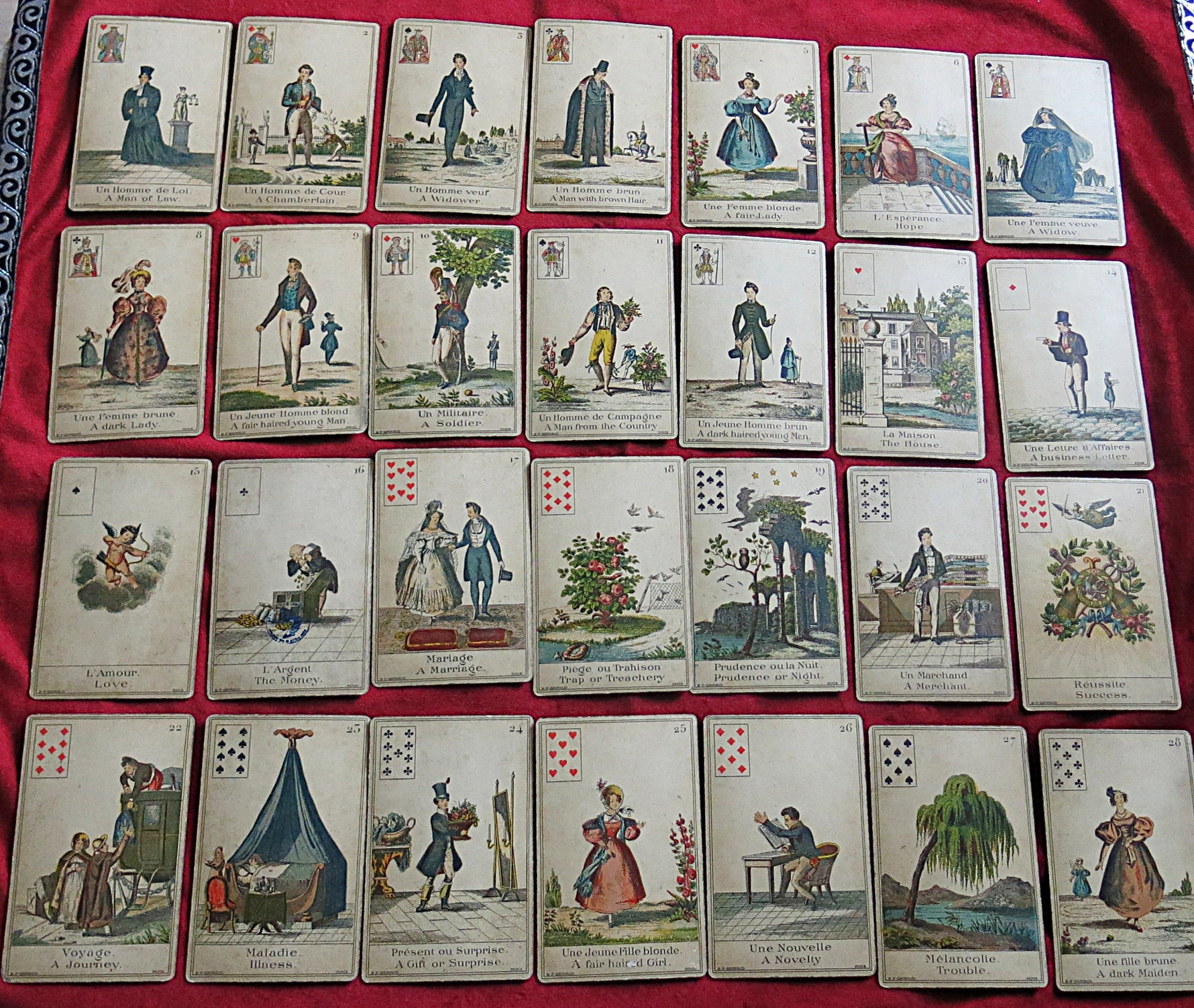 v.1890 Le Livre du Destin Oracle Cards – Jeu complet de cartes de divination Grimaud