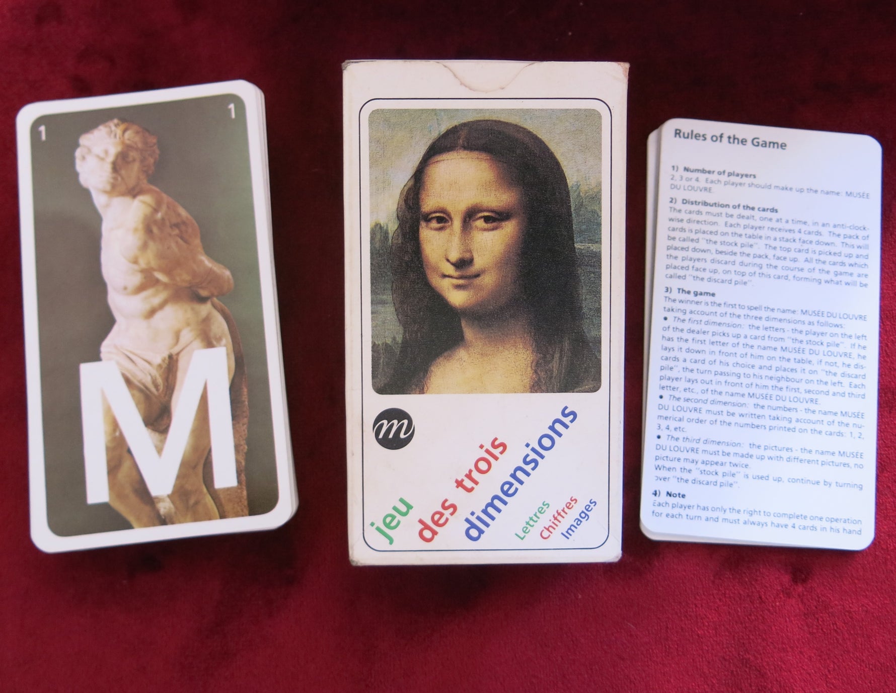 Louvre Museum: The Three Dimensions Game – Musée du Louvre Edition – Vintage French Art Deck (1980)