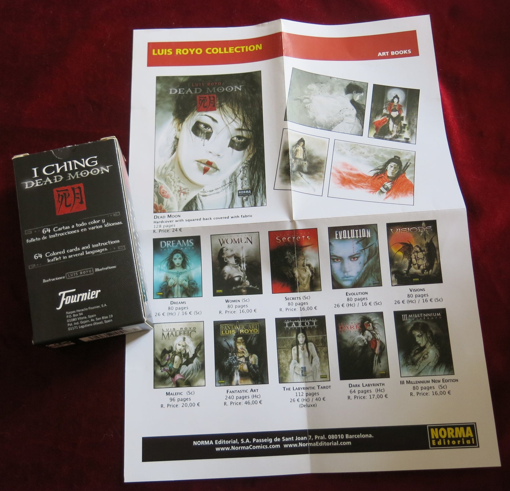 Luis Royo I Ching Dead Moon tarot Luxury box - Japanese dark goth geisha- -Dark oracle - Gothic Fantasy Art