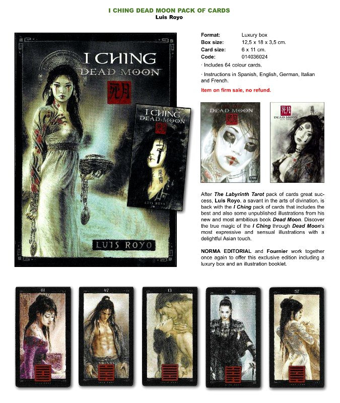 Luis Royo I Ching Dead Moon tarot Luxury box - Japanese dark goth geisha- -Dark oracle - Gothic Fantasy Art
