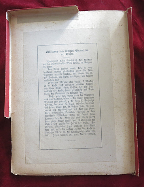 (Années 1890) Jeu de multiplication de bandes dessinées allemandes antiques – Lustiges Ein-Mal-Eins
