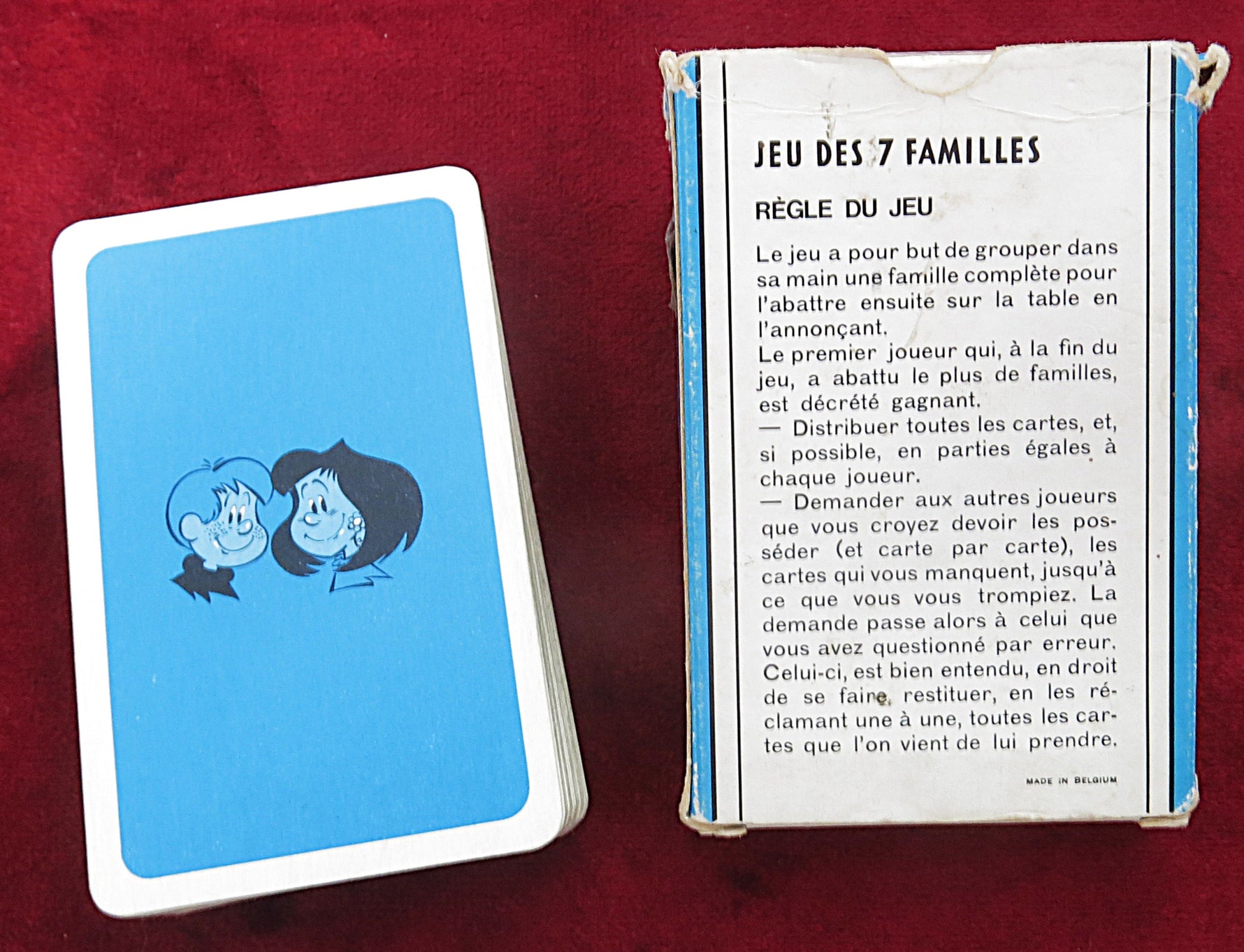 Les Aventures de Marc et Julie – Jeu de cartes vintage 7 familles – Transports