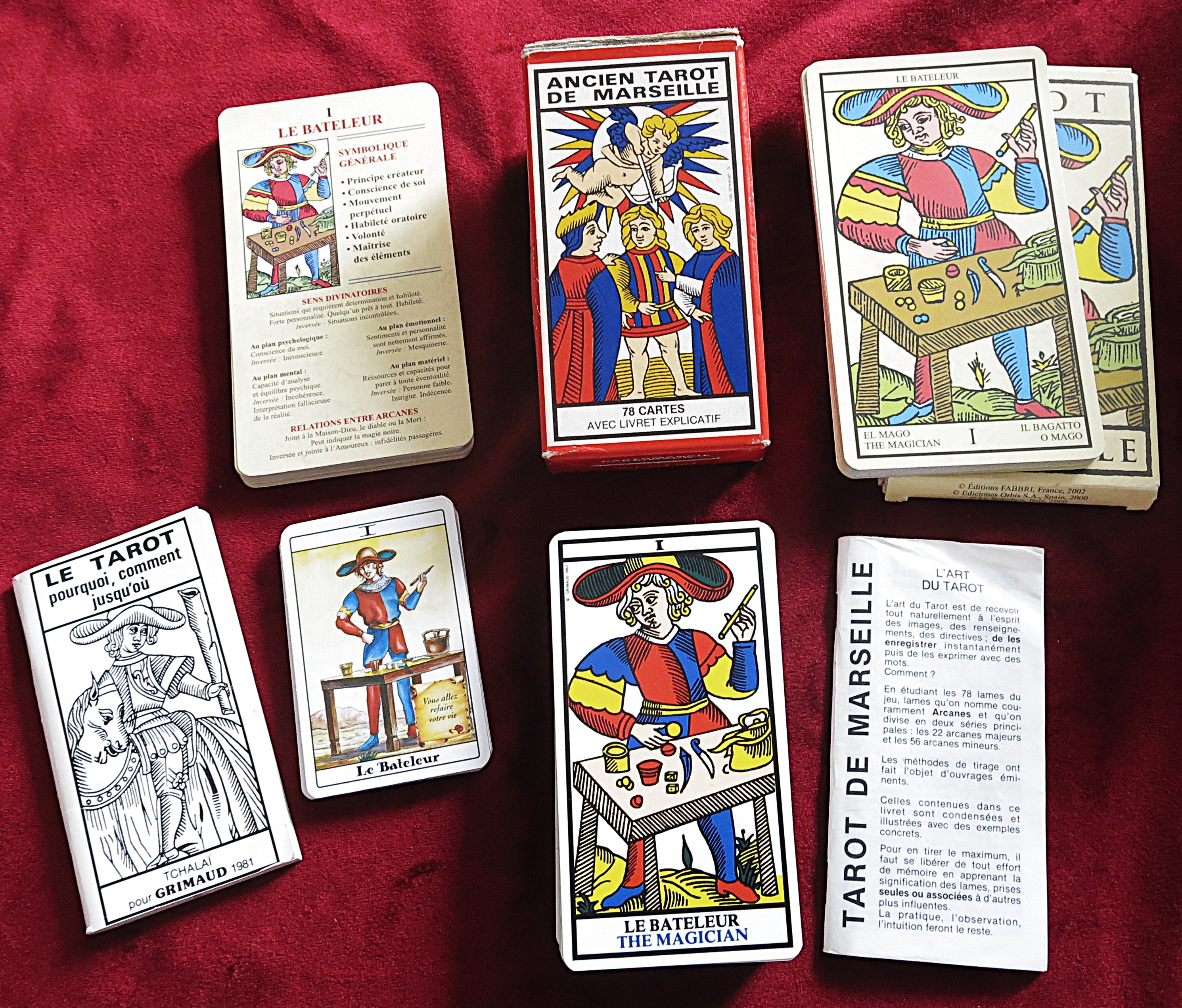 Marseille Vintage Tarots set 4 decks + Tchalai booklet