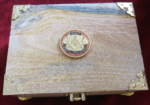 Cadeau Franc-Maçon - Tarot maçonnique + coffret bois vintage | coffret maçon |
