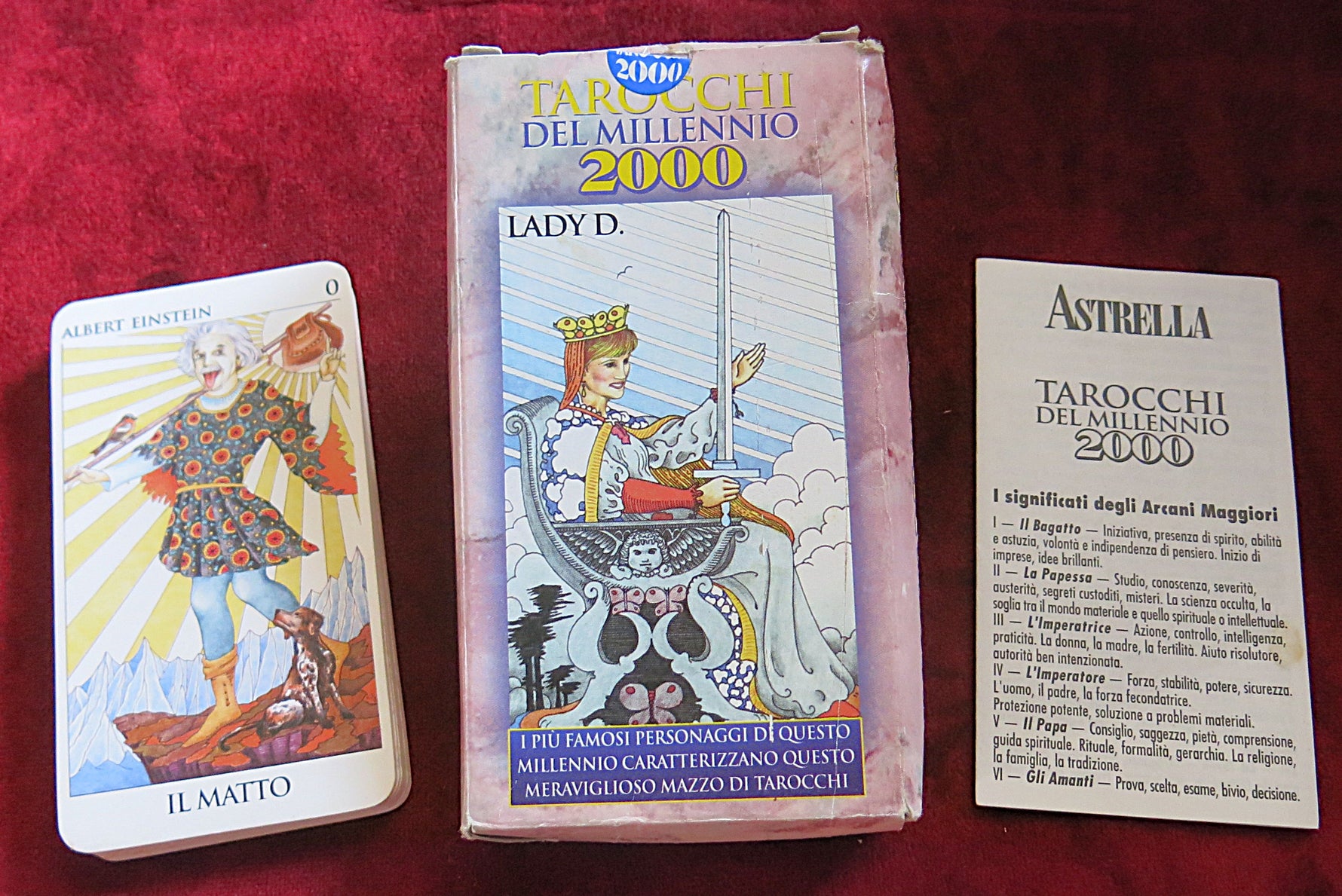 Millennium Cards 2000 astrella - Albert Einstein, Lady Diana, Mozart, Leonardo da Vinci...