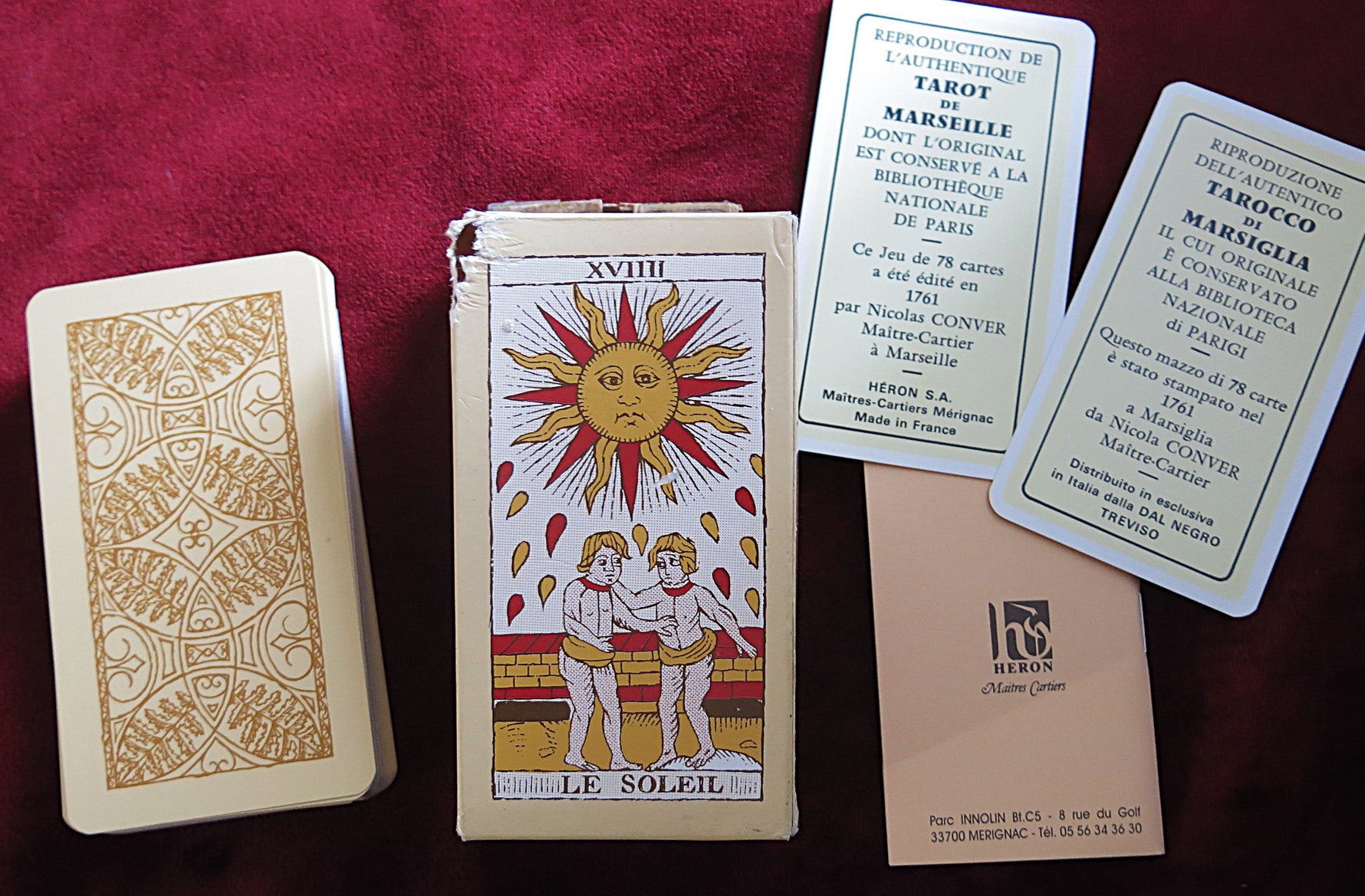 Ancien Tarot of Marseille – Nicolas Conver 1761 Replica, FR / EN Booklet