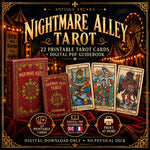 Nightmare Alley Tarot – 22 Major Arcana Cards – Digital Download PDF
