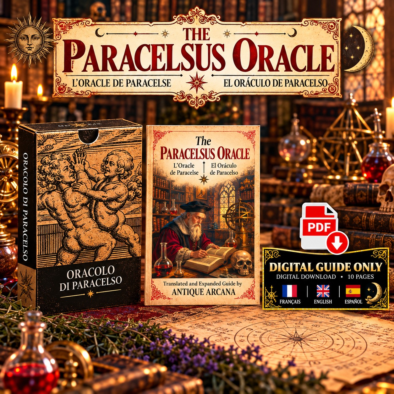 Oracle de Paracelse 2002 – Guides uniquement – Téléchargement de fichiers – Anglais, français et italien – Version imprimable