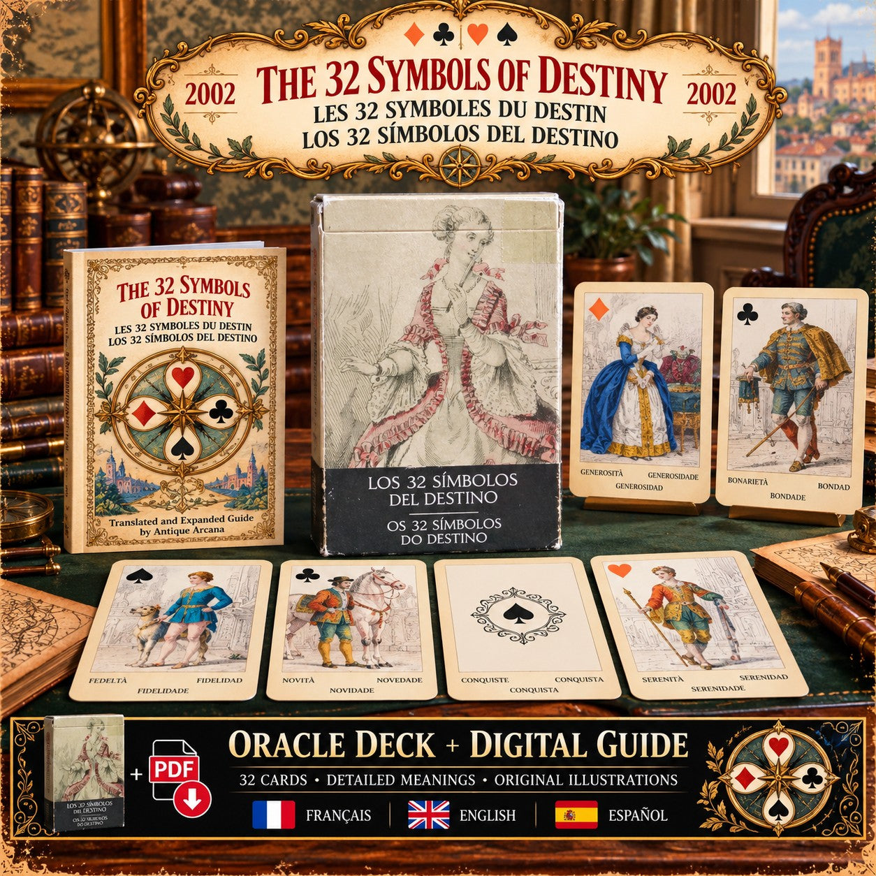 The 32 Symbols of Destiny by Lo Scarabeo (2004) – Rare Vintage Oracle + Digital Guide