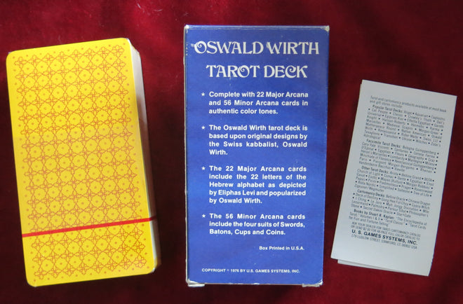 Oswald Wirth Tarot Grand Trump 1982 - FACTORY SEALED