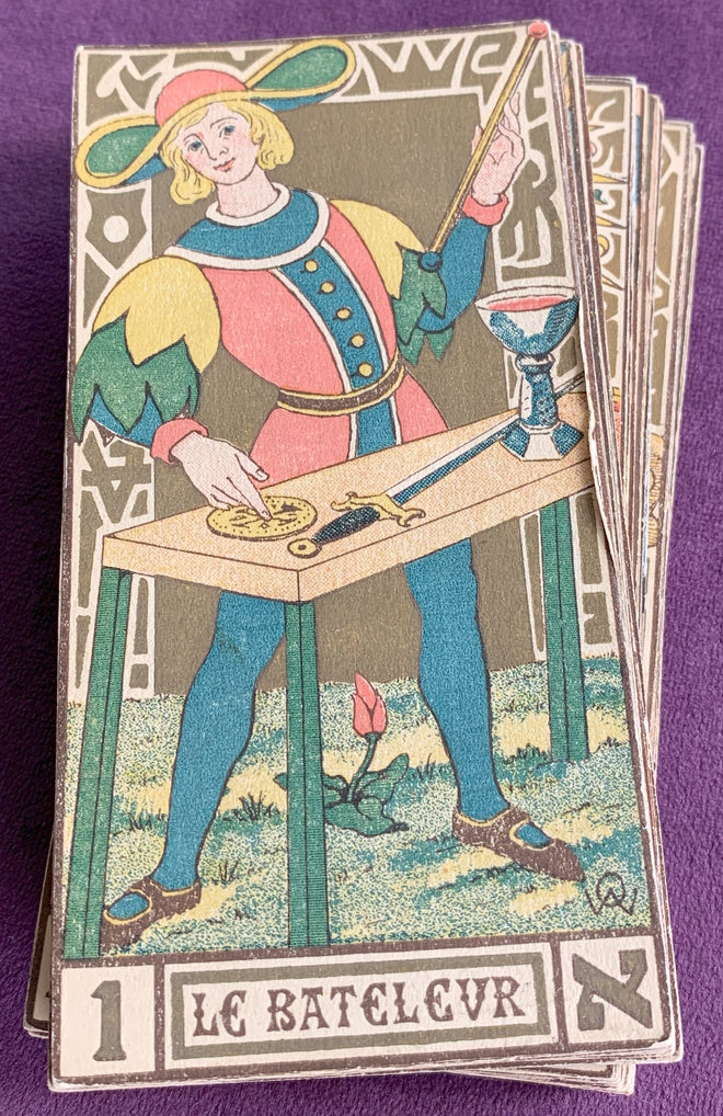 Extremely Rare Oswald Wirth Tarot Deck – Circa 1926 – Original Chromolithographic Edition