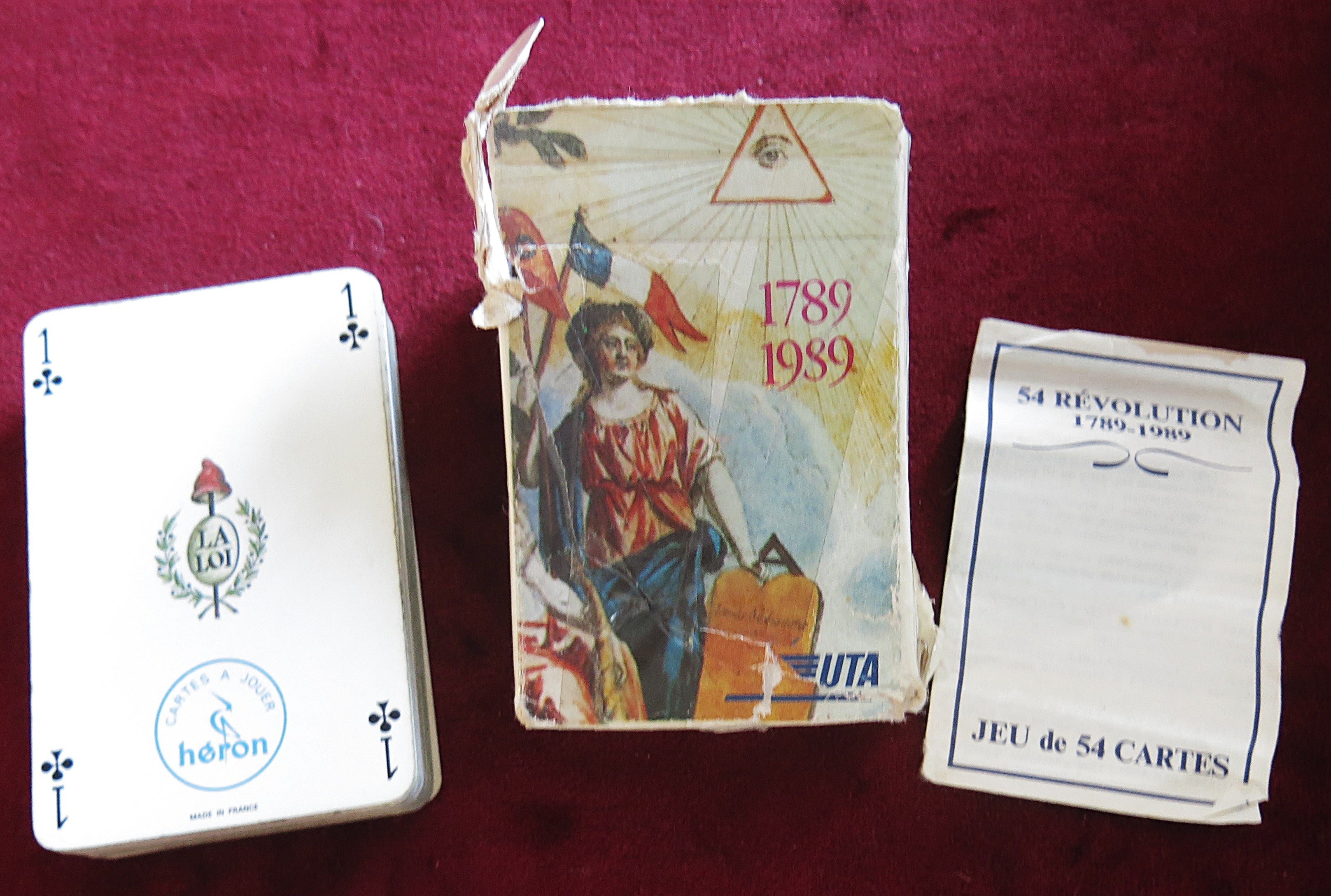 1789–1989 French Revolution Bicentennial Playing Cards – Héron (France)