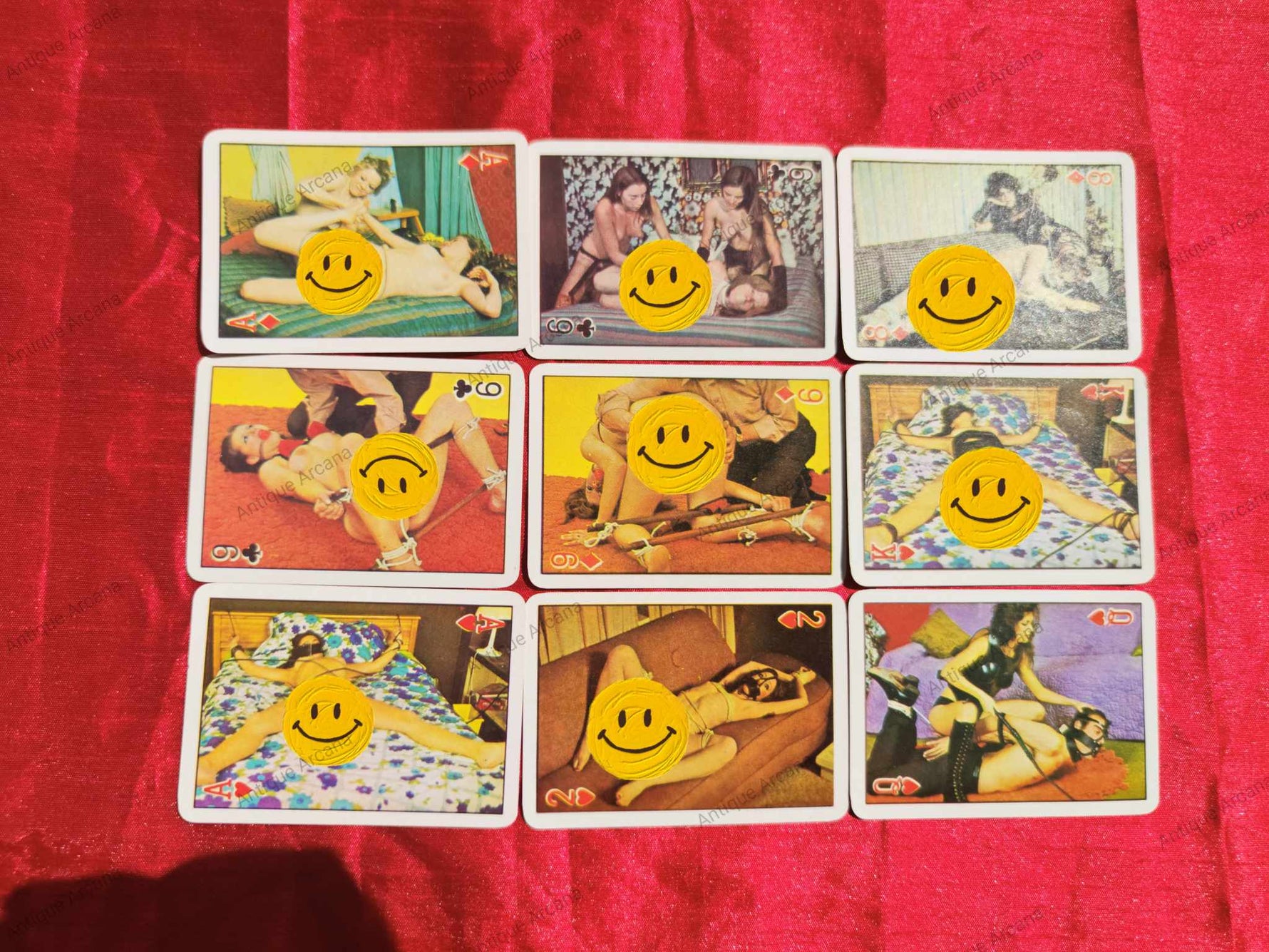 Jeu de cartes vintage bizarres Sado-Masochisme, Bondage S&M