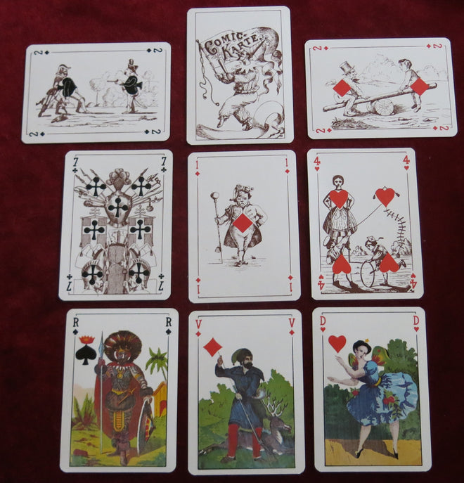 Vintage Comic Playing Cards Aurelia - Poker Original very old - Anciennes Cartes a jouer