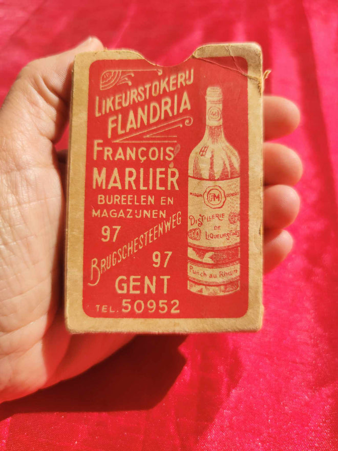 Old collector Deck of cards - 53 cards "François Marlier" 60s advertising Alcool cards