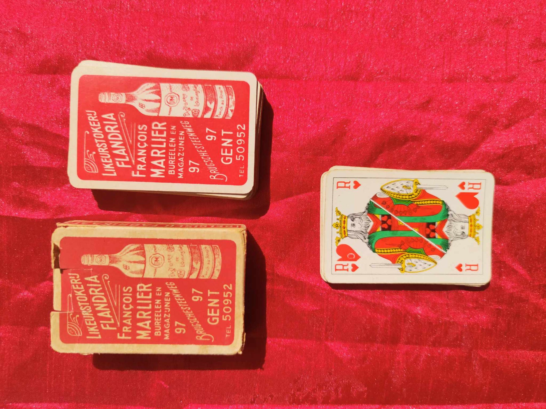 Ancien jeu de cartes de collection - Cartes publicitaires pour alcool des années 60