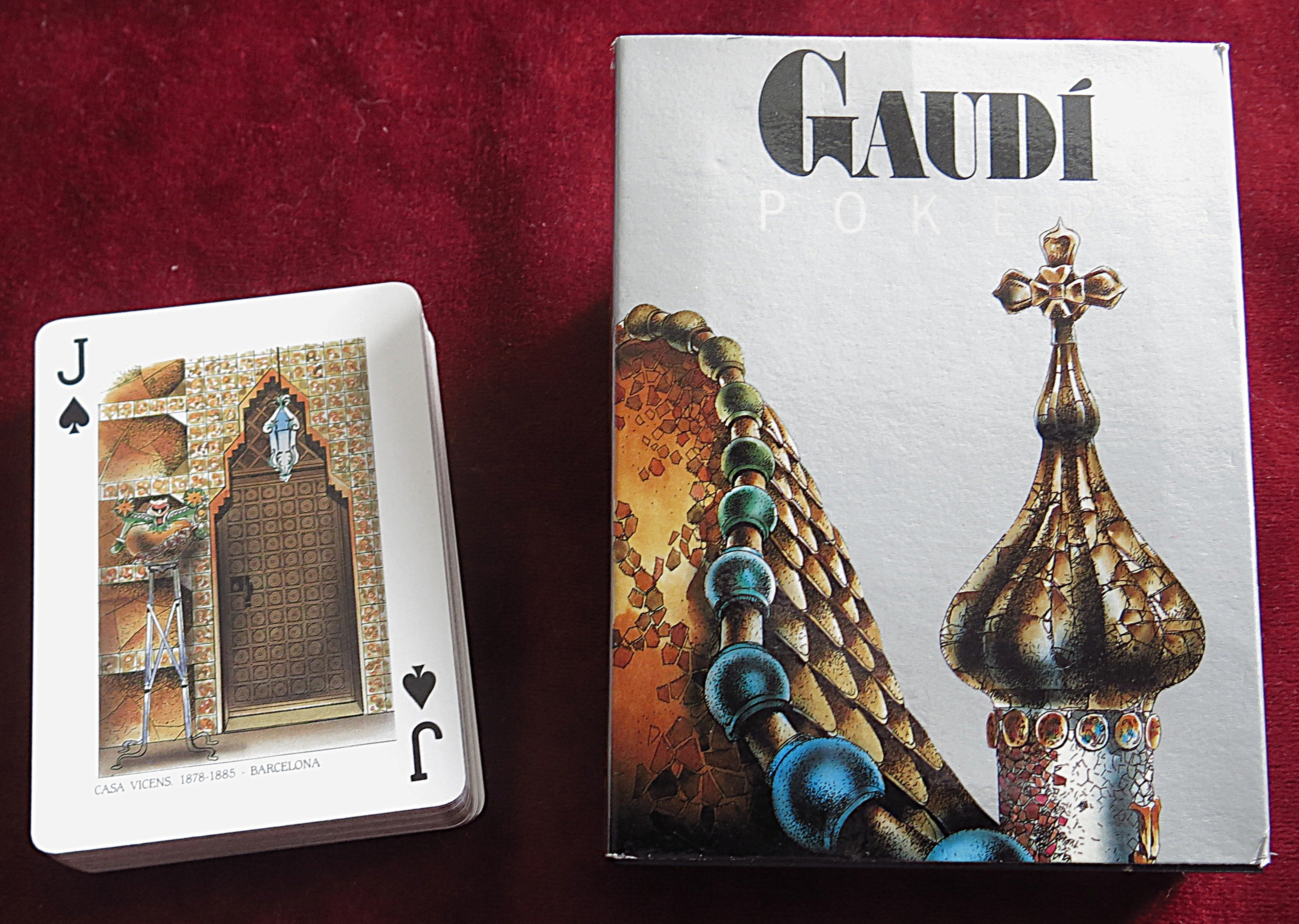 Vintage Gaudí Card Deck – Nissan Advertising Playing Cards – Spanish Art Deck