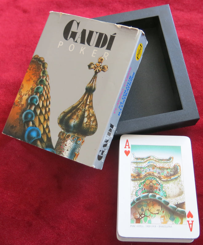 1992 Vintage Deck of cards, 52 cards, architecture of Gaudi