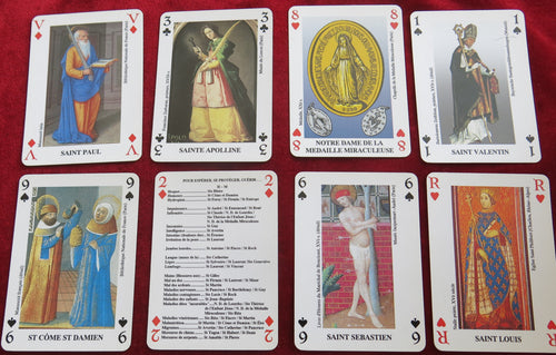 The Holy Healers Deck of cards - Vintage Catholic holy cards