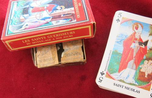 The Holy Healers Deck of cards - Vintage Catholic holy cards