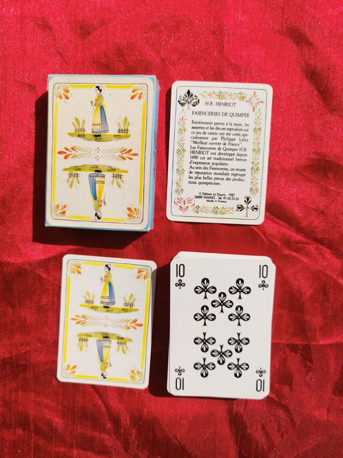 Jeu de cartes Quimper – Faïenceries Henriot (1987, Éditions Le Diouris) - Old deck of cards