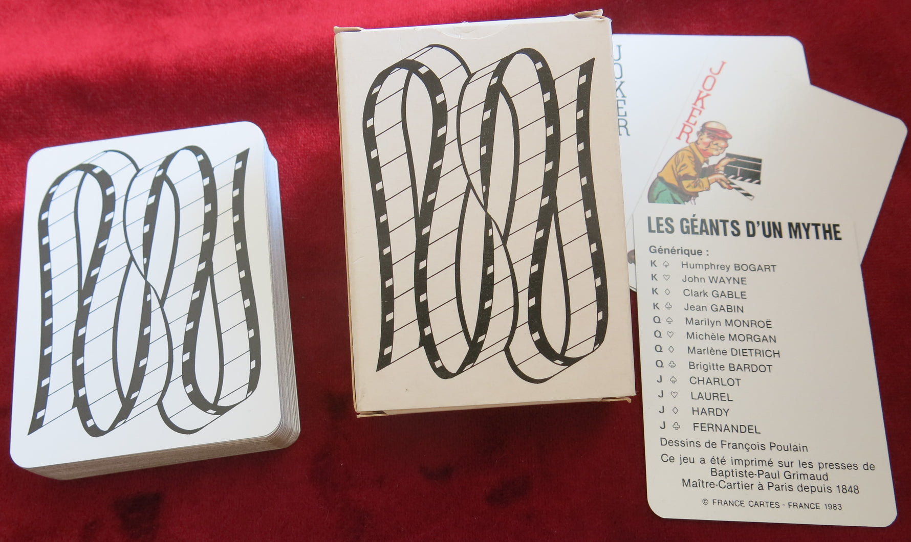 Les Géants d'un Mythe - Jeu de Cartes Hollywoodien Vintage 1983